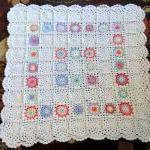 Lacy Squares Baby Blanket / Lap Blanket